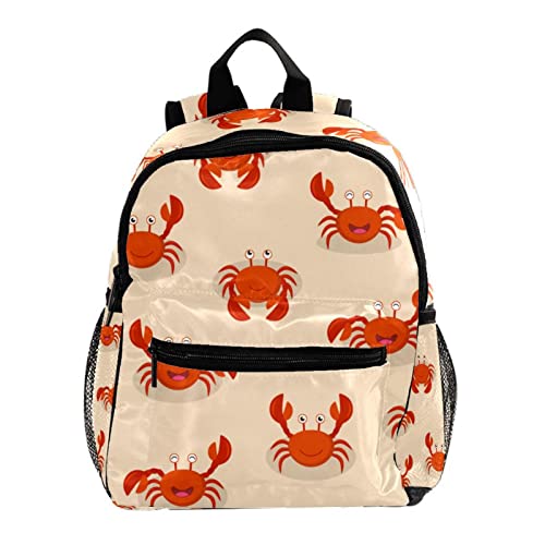 Sac à dos pour garçons et filles motif crabes rouges plage de 30,5 cm pour enfants