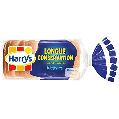 PAIN DE MIE LONGUE CONSERVATION NATURE 250G, HARRYS, LOT DE 5