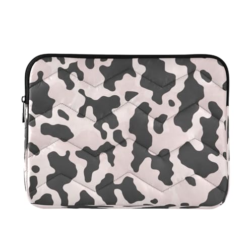 Funda para laptop 13-14 pulgadas estampado vaca negro blanco