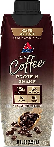 image for Atkins Café Caramel Iced Coffee Flavored Protein Shake, High Protein 