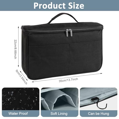 Image of MAYCREATE Airwrap Travel Case for Dyson Airwrap & Shark FlexStyle, Travel Portable Storage Bag with Hanging Hook and Multi-Pockets for Hair Curler and Accessories