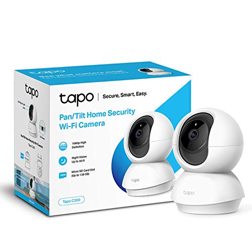 TP-Link Tapo Pan/Tilt Smart Security Camera, Indoor CCTV, 360° Rotational View (Tapo C200) (Renewed)