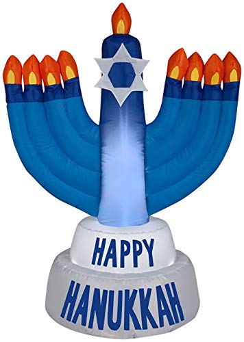 GemmyIndustries Hanukkah Menorah Christmas Inflatable Plastic