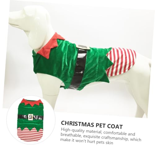 Disfraz de duende para perro verde talla XL miniatura 4