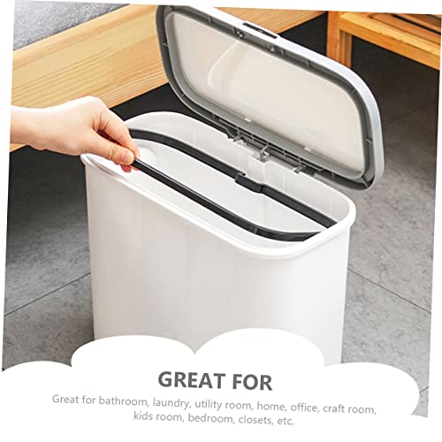 Caneca de basura rectangular con pedal 1.7 lb gris miniatura 5
