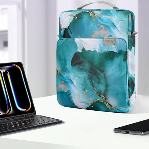 TiMOVO 13 Inch Tablet Sleeve with Shoulder Strap,Cloud Peacock - image 7