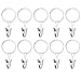 IMIKEYA 10Pcs Anneaux Pinces à Rideaux Cintres à Rideaux en Métal Clips Forts Anneaux de Draperie avec Clips Anneaux de Tringle à Rideau de Douche Décorative Clips pour Chambre Salon Art