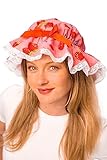 ComfyCamper Strawberry Shortcake Hat Bonnet for Women and Girls - Fits Adult Teens Kids Fruit Costume Berry Beanie Beret