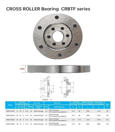 Roulement à rouleaux croisés CRBTF105A roulement mince précision P5