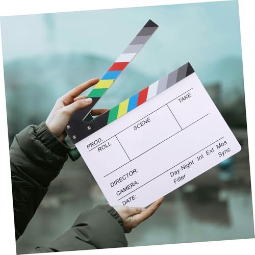 Plaque de réalisateur acrylique effaçable à sec noire pour cinéma - 8