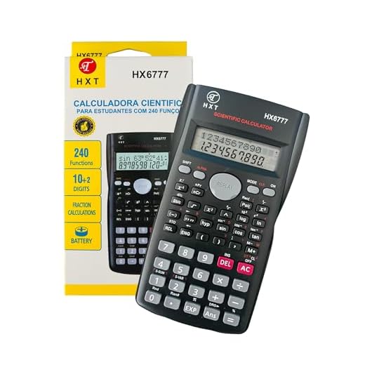 Calculadora Científica 82ms 240 Funções com Capa Protetora Visor 2 linhas Preto 10+2 Dígitos