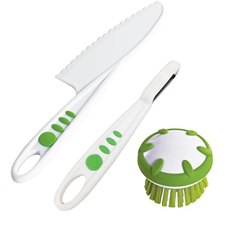 Curious Chef Children's 3-Piece Vegetable Prep Tool Set