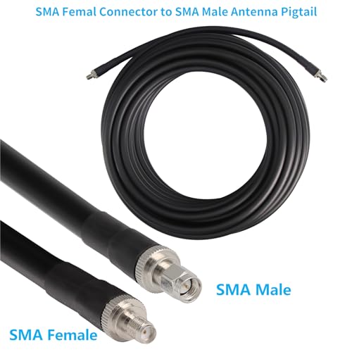 Image of 40ft SMA Extension Cable, SMA Male to SMA Female Connector 50 Ohm KMR240 Low Loss SMA Coax Coaxial Cable for 4G LTE Router Cellular SDR USB Dongle Receiver