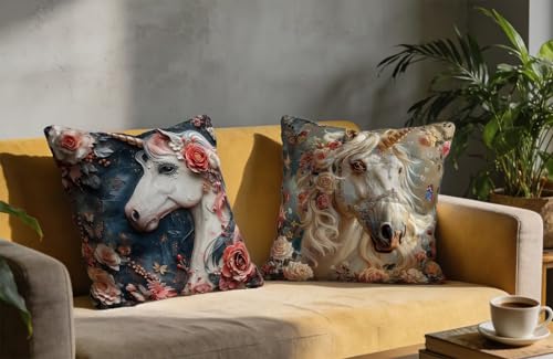 Housse de coussin 50 x 50 pour canapé terrasse été - 4