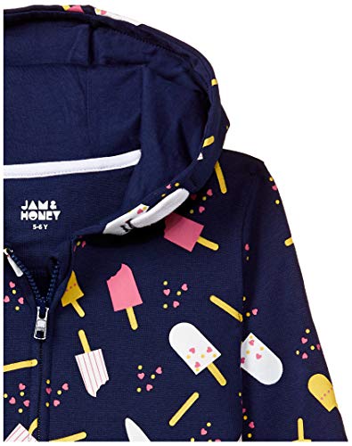 Image of Amazon Brand - Jam & Honey Girl's Cotton Winter Regular Fit Hooded Sweatshirt