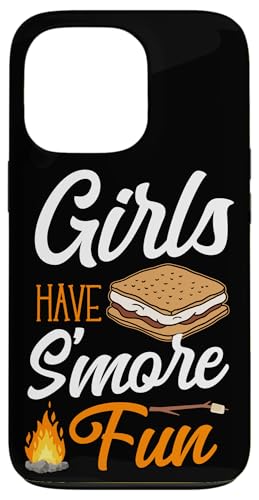 Camping Girls Have S'More Fun キャンプファイヤーマシュマロ スマホケース iPhone 13 Pro 用