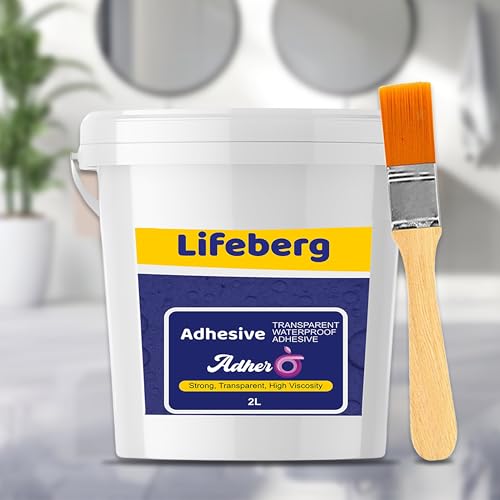 Image of 2Kg /2L Transparent Waterproof Glue with Brush Transparent Resin Epoxy for Roof Leakage Crack Seal Agent Roof Water Leakage Solution Water Proof Glue for Waterproofing