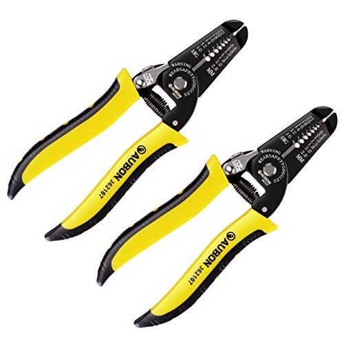 ZUZUAN 2-Pack 10-22 AWG Wire Stripper, Wire Cutter, Gauge Stripper, Wire Stripping Tool and Multifunctional Hand Toolï¼ŒProfessional Handle Design And Refined Craftsmanship