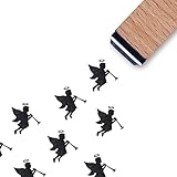 Angel Rubber Stamp, 3/5 Inch Small Mini Stamp for Scrapbooking Card Making Planner