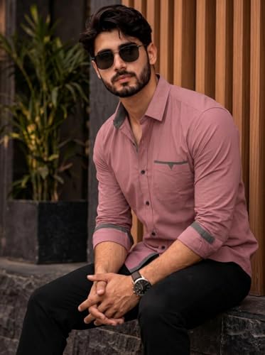 Image of Amazon Brand - INKAST Cotton Shirt for Men | Regular Fit Full Sleeve Casual Shirt | Stylish Formal Office Wear Shirts for Men | Soft Comfortable Breathable Cotton Fabric | Fashionable Office Wear
