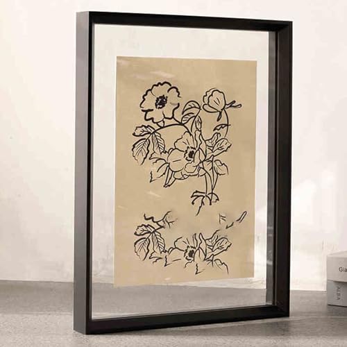 t[eBOtHgt[A ʃANtHgt[ ʐ^ |XgJ[h W{ F TCYp(Black Wood Grain,(Inner diameter 38.5*52.5cm))