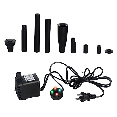 CAXUSD 1satz Tauchpumpe Mit -lichtern Für Teich Vogelbad Fischbecken Hochtemperaturbeständig Langlebig Leise Energieeffizient Und Installieren