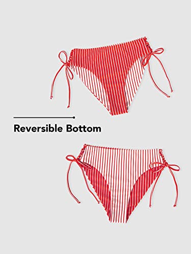 Image of CUPSHE Women's 2 Piece Bikini Set Back Braided Straps with Reversible Bottom