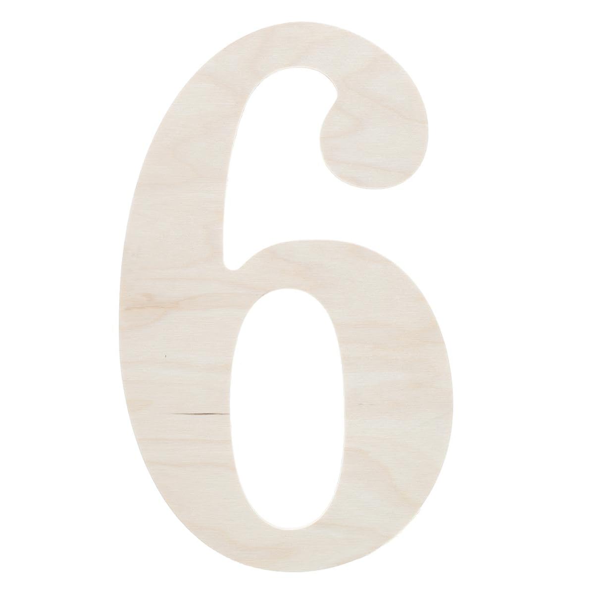 Good Wood by Leisure Arts Letter 9.5" No 6, Wooden Letters, Wood Letters, Wooden Letters Wall Decor, Large Letters 9.5 Inch, Small for Crafts