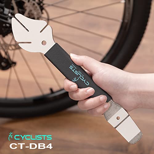 Outil d'alignement de disque de vélo en acier renforcé avec repousse-piston intégré