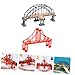 NAMOARLY 2Pcs Toy Train Bridge Railway Bridge Toy Train Track Bridge Accessories for Little Train Train Accessory for Creative Play Compatible with Major Brands