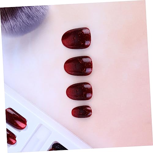 Healvian 24 Unidades Unhas Artificiais Unhas Postiças Fale Unhas Ponta De Falsa Diy Quadrada Frances