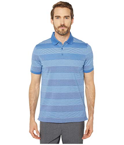 Image of Calvin Klein Men's Liquid Touch Polo Stripe with UV Protection