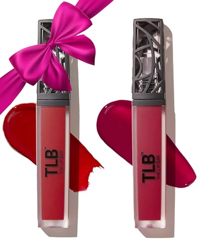 The Lip Bar - Nonstop Liquid Matte Lipstick Mini 2-Pack, Bawse Lady (Blue Red) + Rich Auntie (Deep Berry) - High Pigment - One Swipe - Long Lasting - Jojoba Oil & Vitamin E - Vegan - .05 fl oz each