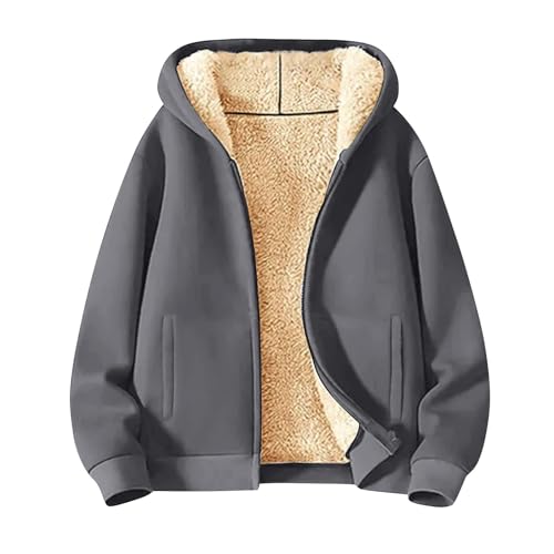 Sherpa Lined Jackets for Women Full-Zip Fleece Hooded Sweatshirt Thermal Winter Warm Outerwear Coats4