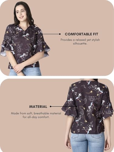 Image of DHRUVI TRENDZ Solid Regular Fit Jeans Rayon Western Tops for Women Stylish
