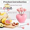Set Of 10 Stainless Steel Fruit Forks And 1 Love Holder, Fruit - View #2