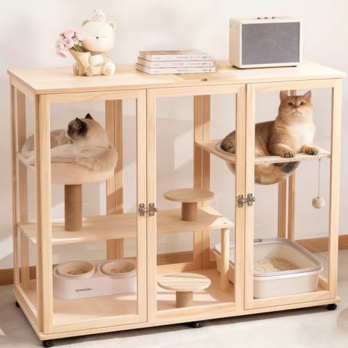 木製　大型ケージ　120　 全品5%OFFクーポン配布中】猫 ケージ 2段 木製 キャットケージ 大型