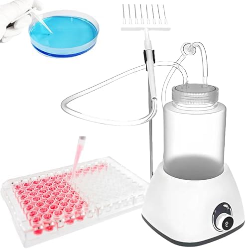 Mini Portable 1L Laboratory Waste Liquid Recycler, Liquid Vacuum Suction System, with Aspiration Head/Holder, 9-Speed Speed Control, Pumping/Suction Rate : 6L/1.6L (Min)