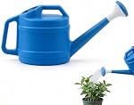 Watering Can for Plants,with Detachable Shower Head & Long Spout, 2.5L Large Capacity Plastic Watering Pot for Indoor Outdoor Garden, Flowers, 1/2 Gallon (Blue)