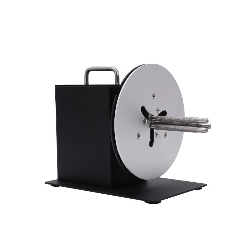 Rebobinador automático de Etiquetas bidireccional, Velocidad de 1-8 pulg/s y función Sincronizada con la Impresora, diámetro de Deflector de 185 mm - Compatible con núcleos de Papel de 25 a 76 mm