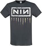 Amplified - Downward Spiral T-Shirt Logo para hombre/mujer Unisex, gris, L