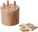 Spieldauer: ca. 15 Minuten Philos 6337 - Würfelfass, klein, Reisespiel, Würfelspiel aus Birkenholz, Super Six, sechs raus, mit Würfel und Spielstäbchen