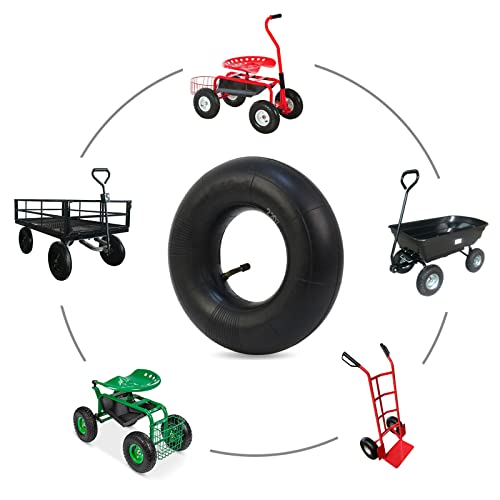 GICOOL 4.10/3.50-4 Replacement Inner Tubes, 2 Pack with TR-87 Valve Stem, Heavy Duty, Fit 10\" Tires, For Hand Truck, Garden Utility, Wagon, Go Cart