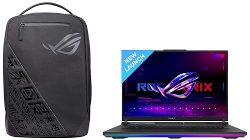 Image of ASUS ROG Strix Scar 18 (2023), Intel Core i9 13th Gen, 18 inch (45.72 cm) QHD+ 240Hz /3ms, 16GB RAM RTX 4090, (32GB RAM /2TB RAID 0 SSD), G834JY-N6056WS + ROG BP1501 Gaming Bag (Black)