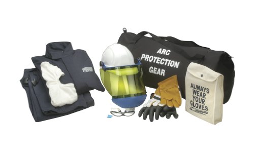 Chicago Protective Apparel Arc Flash Jacket & Bib Kit, 12 cal Extra Large & Size 10 , blue -AG12-XL-10