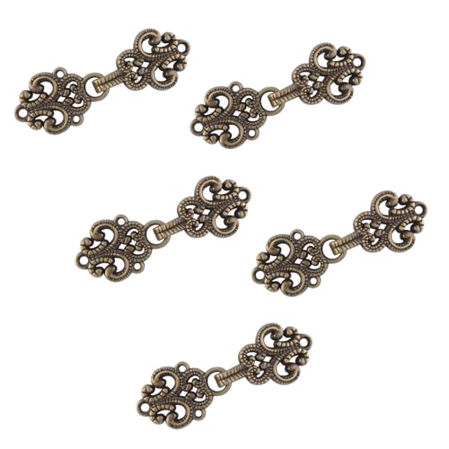 Wandic Clips Para Cárdigan 5 Pares , Diseño Vintage De Flores Huecas, Para Coser Y Ojos, Para Suéter, Chal, Antiguo