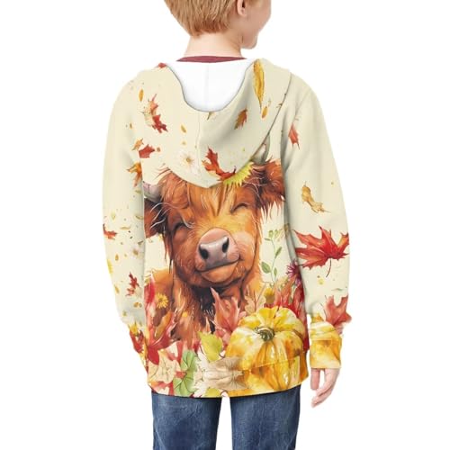 Kids Zipper Sweatshirt 6-16 Girls Boys Fall Hoodies with Pocket4