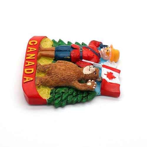 Imán decorativo de resina con diseño de Canadá miniatura 3
