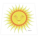 LRXIYODE 可移除自粘太陽ウォールステッカー 部屋やリビング向け壁装飾 簡単貼付け耐久素材使用 おしゃれ壁シール 北欧風インテリア用