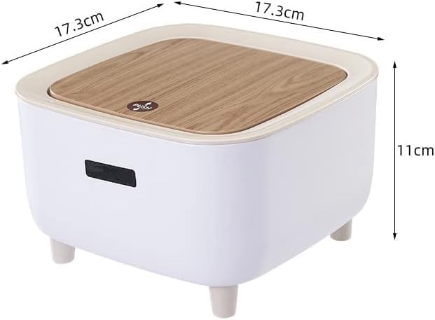 Azcona Mini Desktop Dustbin, Trash Can Plastic Swing Lid Storage Bin with Lid Removable Trash Can Suitable for Small on Kitchen Countertops - 1pcs Multicolor.
